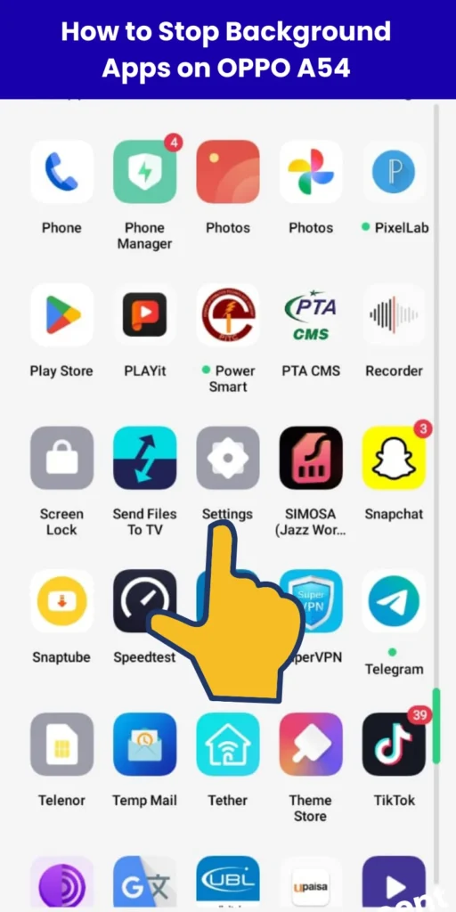 How to Stop Background Apps on OPPO A54